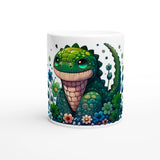 House of Bitey Bubba Bitey (tm) Baby Lizard - white 11oz ceramic mug