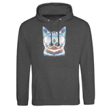 House of Bitey (tm) Neon Cat with Sunglasses - Premium Unisex Pullover Hoodie