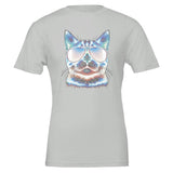 House of Bitey (tm) Neon Cat with Sunglasses - Premium Unisex Crewneck T-shirt