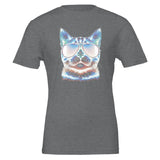 House of Bitey (tm) Neon Cat with Sunglasses - Premium Unisex Crewneck T-shirt