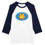 House of Bitey Bubba Bitey (tm) Bear Unisex 3/4 sleeve Raglan T-shirt