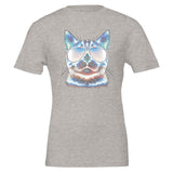 House of Bitey (tm) Neon Cat with Sunglasses - Premium Unisex Crewneck T-shirt