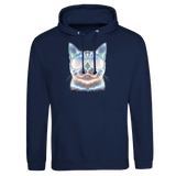 House of Bitey (tm) Neon Cat with Sunglasses - Premium Unisex Pullover Hoodie