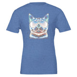 House of Bitey (tm) Neon Cat with Sunglasses - Premium Unisex Crewneck T-shirt