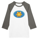 House of Bitey Bubba Bitey (tm) Bear Unisex 3/4 sleeve Raglan T-shirt