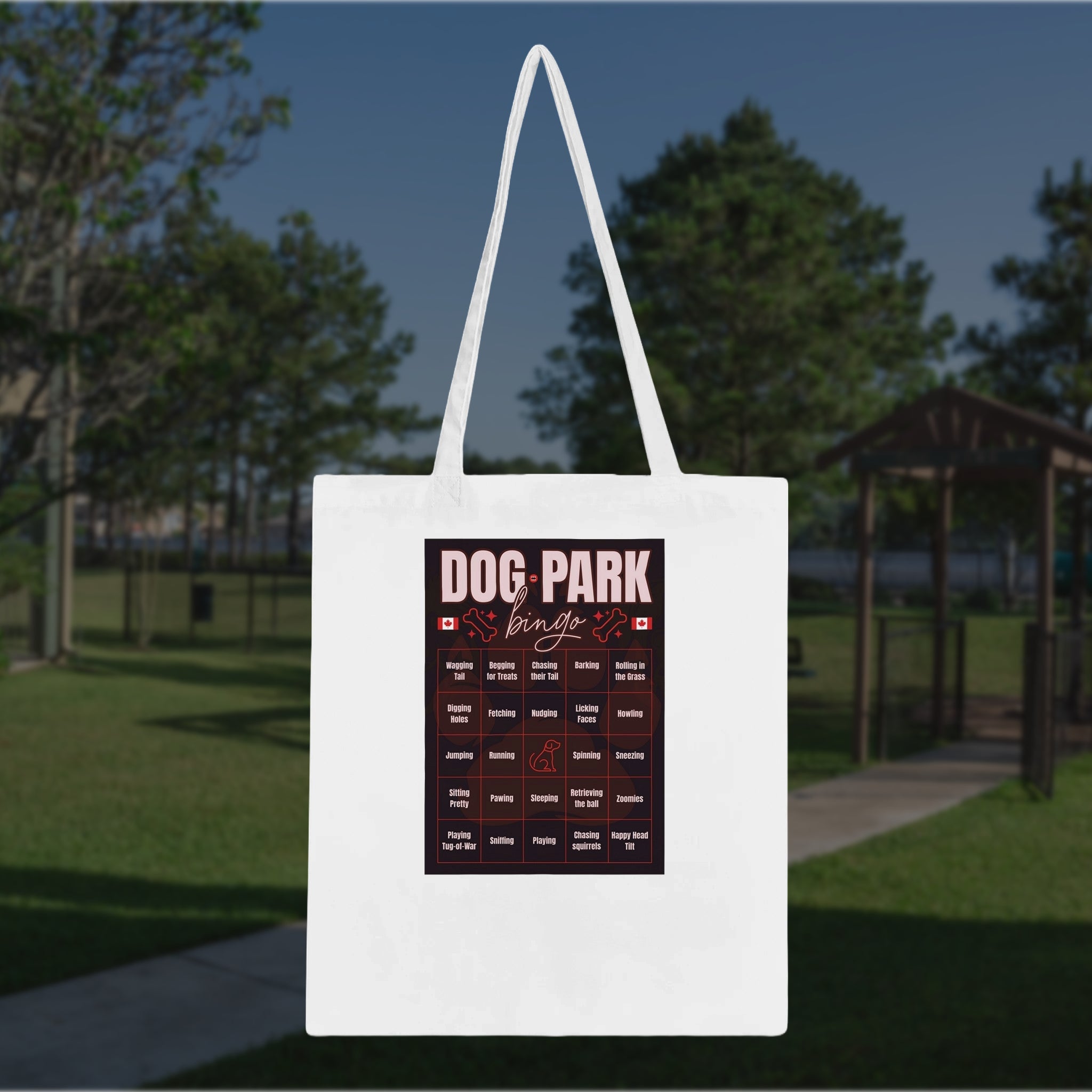 House of Bitey Bubba Bitey (tm) Dog Park Bingo - Canada or USA Classic Tote Bag