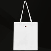 House of Bitey (tm) logo Classic Tote Bag with greyscale geo pattern