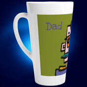 House of Bitey's "Dad" White Latte 17oz Ceramic Mug (no logo)