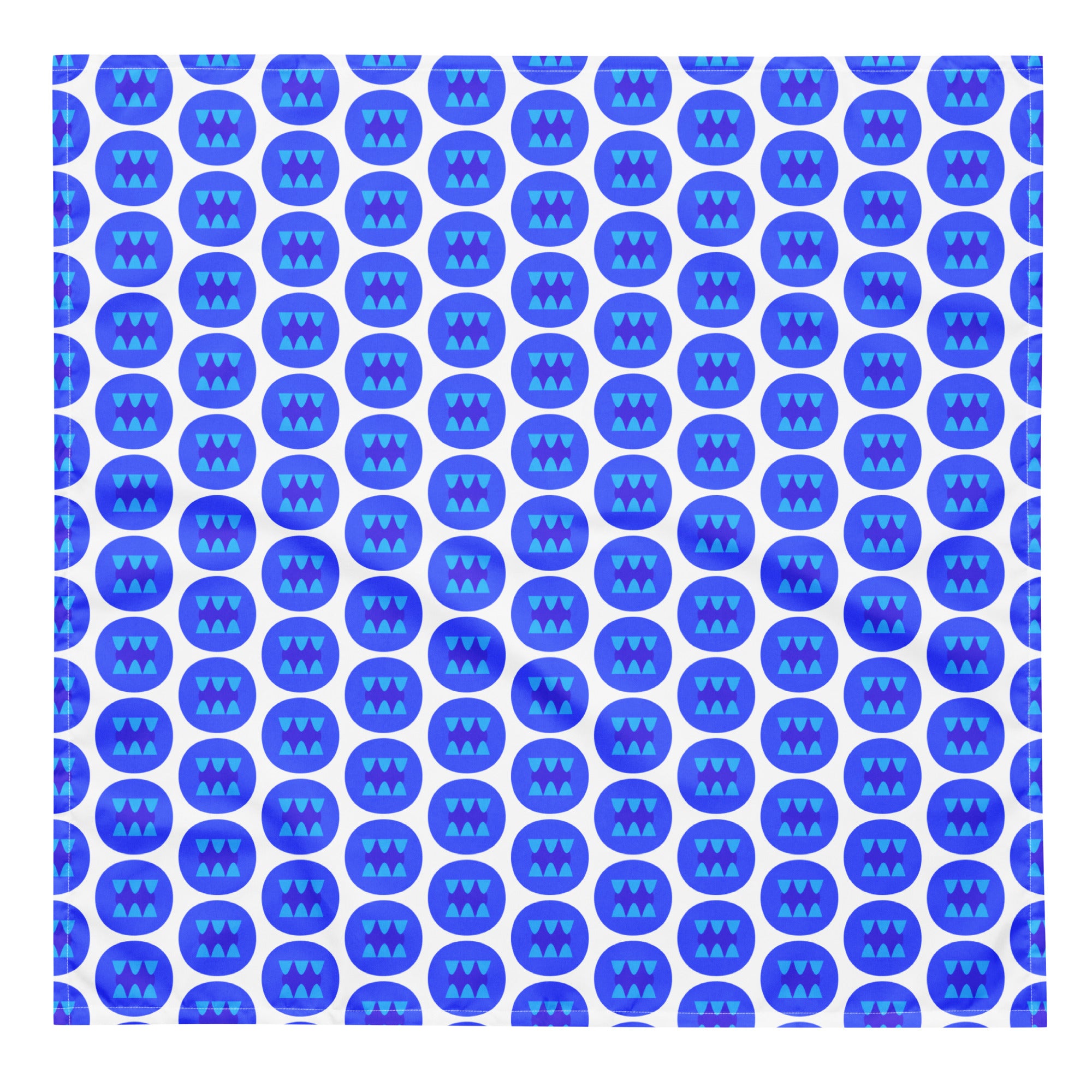 House of Bitey Bubba Bitey (tm) all-over print bandana Blueberry 2.03" logo - Blueberry