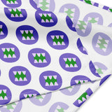 House of Bitey Bubba Bitey (tm) all-over print bandana 2.12" logo - Grape