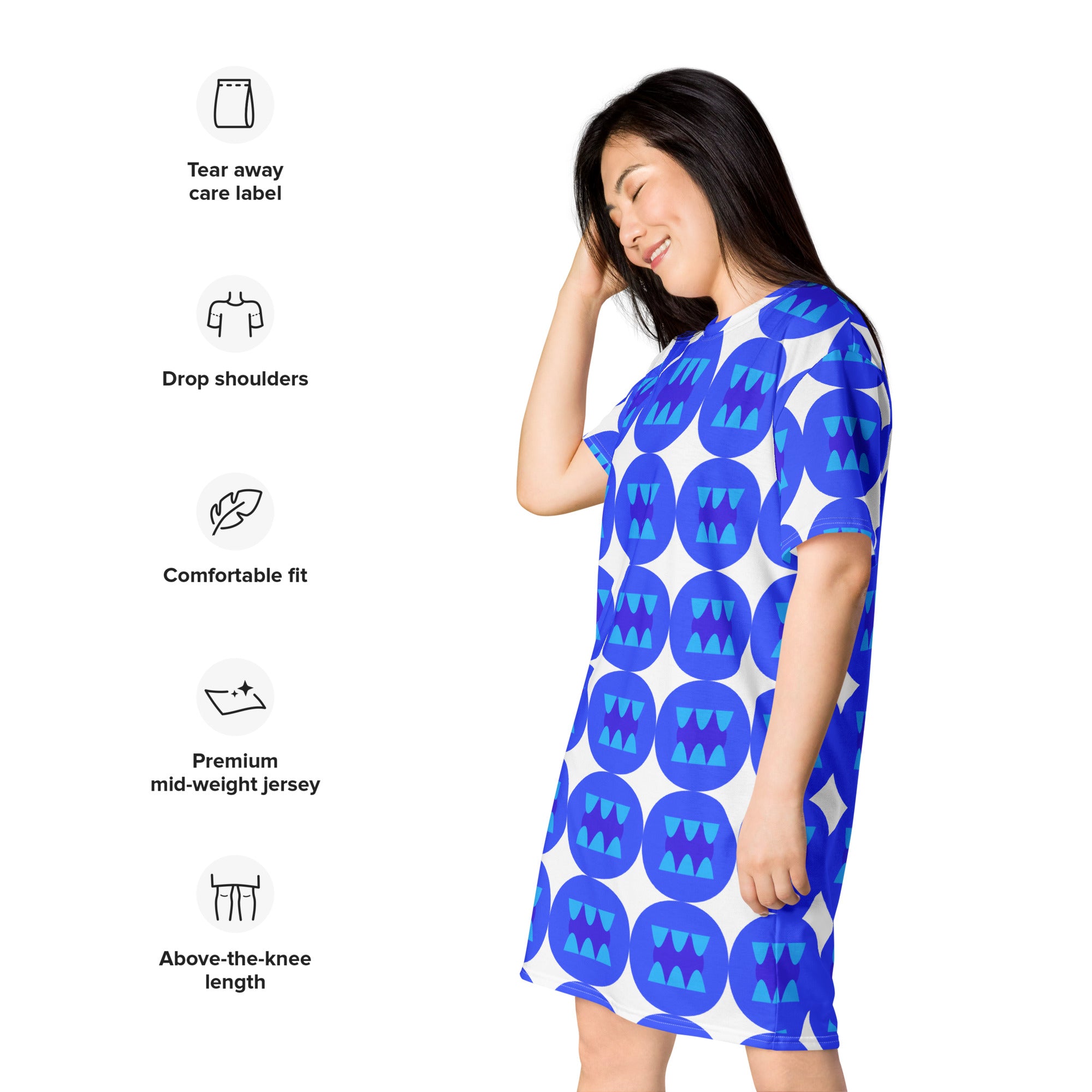 House of Bitey Bubba Bitey (tm) Blueberry T-shirt dress