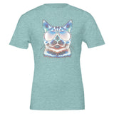 House of Bitey (tm) Neon Cat with Sunglasses - Premium Unisex Crewneck T-shirt