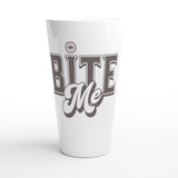House of Bitey Bubba Bitey (tm) Bite Me white latte 17oz ceramic mug