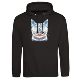 House of Bitey (tm) Neon Cat with Sunglasses - Premium Unisex Pullover Hoodie
