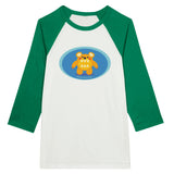 House of Bitey Bubba Bitey (tm) Bear Unisex 3/4 sleeve Raglan T-shirt