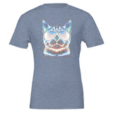 House of Bitey (tm) Neon Cat with Sunglasses - Premium Unisex Crewneck T-shirt