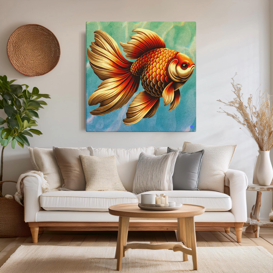 House of Bitey Bubba Bitey (tm) Goldfish picture on canvas