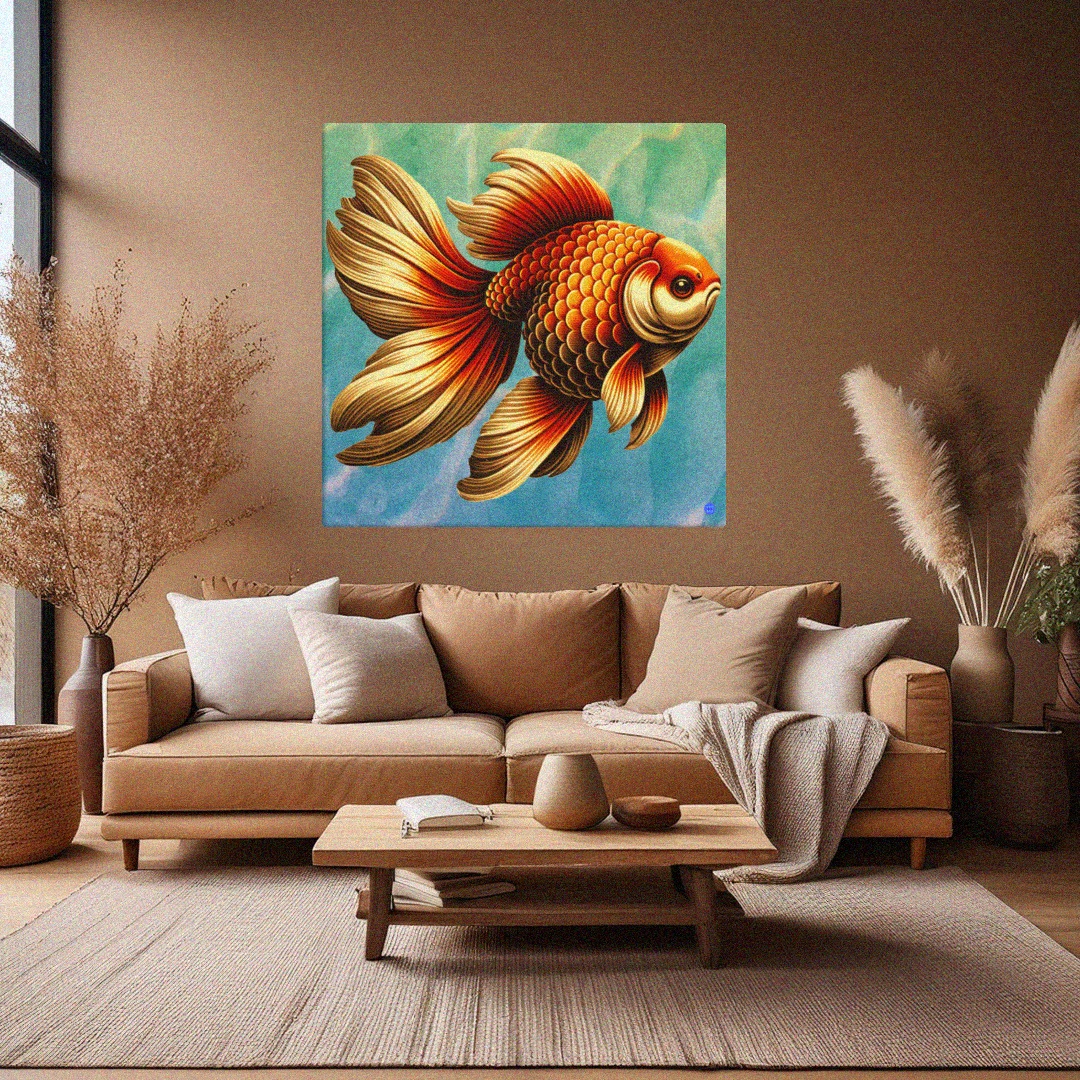 House of Bitey Bubba Bitey (tm) Goldfish picture on canvas