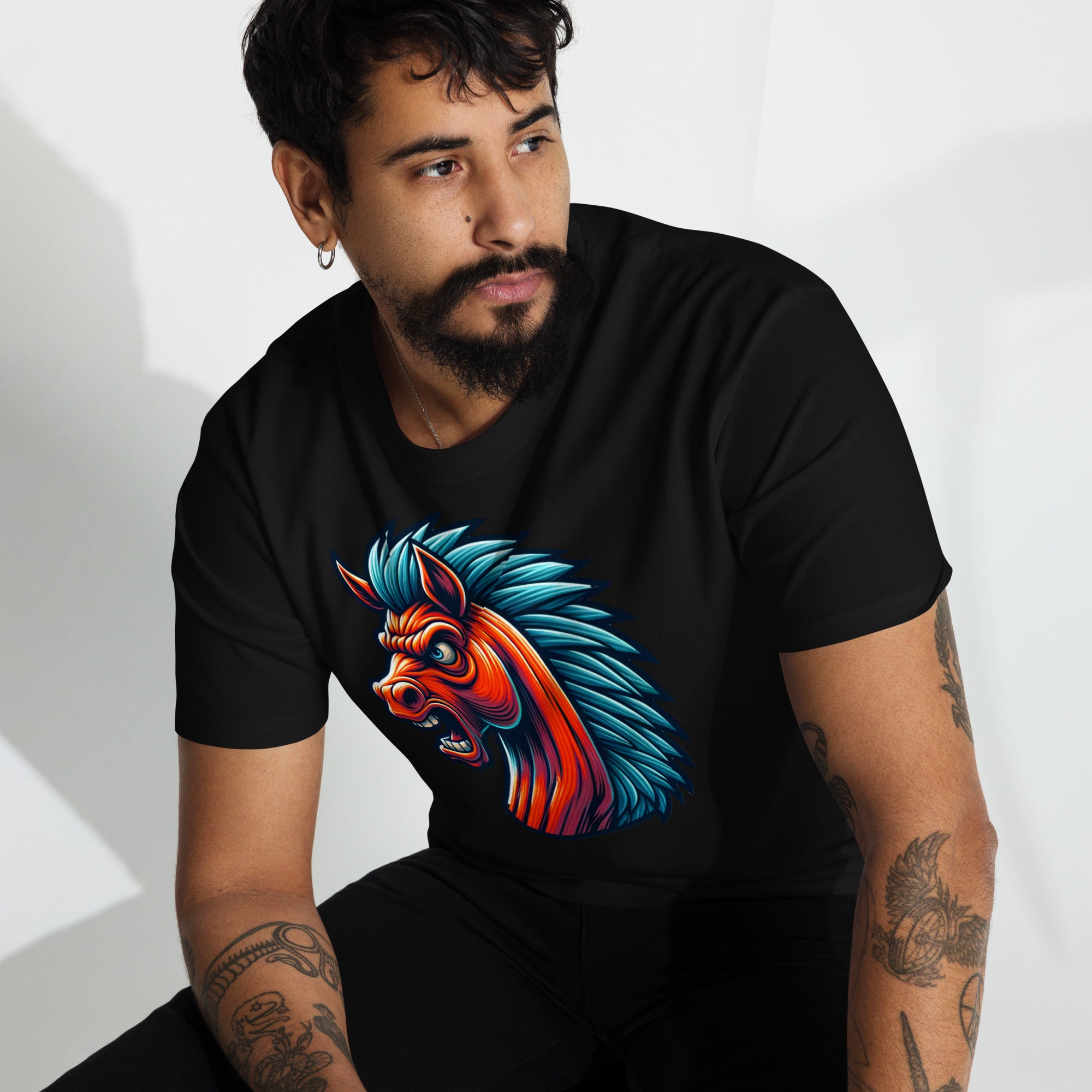 House of Bitey Bubba Bitey (tm) Attitude Angry Horse men’s premium heavyweight tee