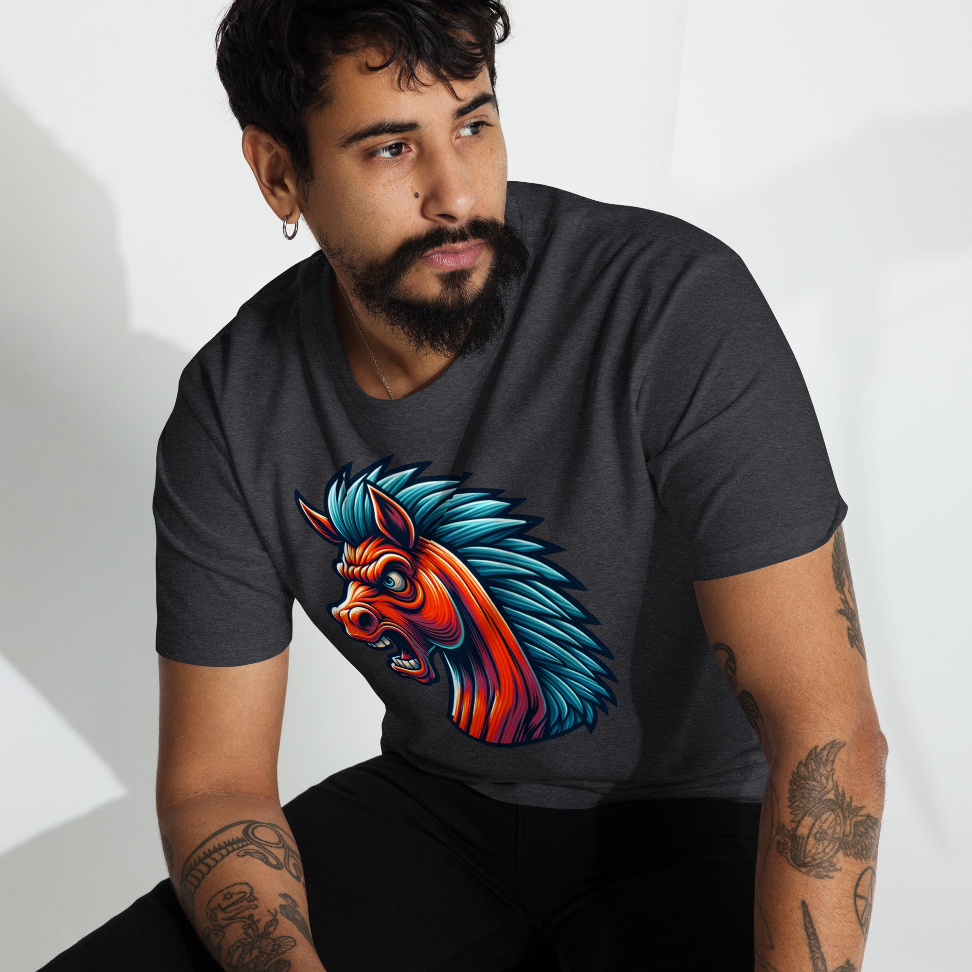 House of Bitey Bubba Bitey (tm) Attitude Angry Horse men’s premium heavyweight tee