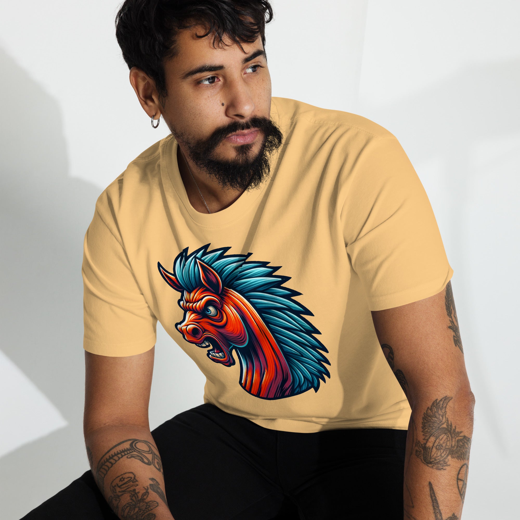 House of Bitey Bubba Bitey (tm) Attitude Angry Horse men’s premium heavyweight tee