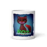 Red Cat - Not Impressed by House of Bitey® - White glossy mug