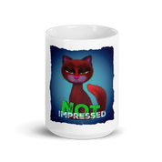 Red Cat - Not Impressed by House of Bitey® - White glossy mug