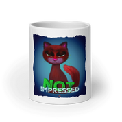Red Cat - Not Impressed by House of Bitey® - White glossy mug