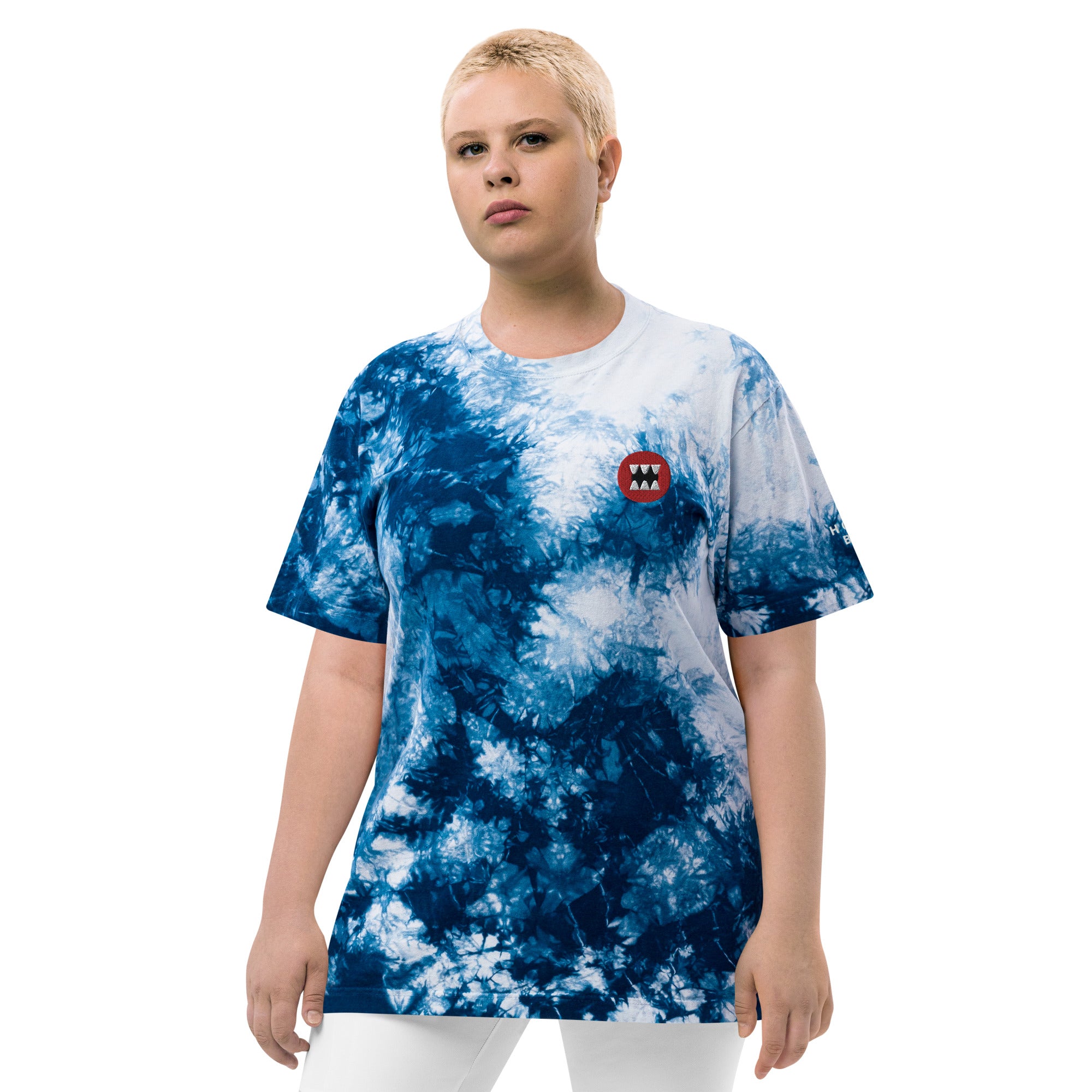 House of Bitey Bubba Bitey (tm) logo oversized tie-dye t-shirt