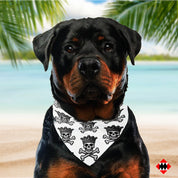 House of Bitey (tm) all-over print bandana - skull with crown & crossbones