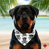House of Bitey (tm) all-over print bandana - skull with crown & crossbones