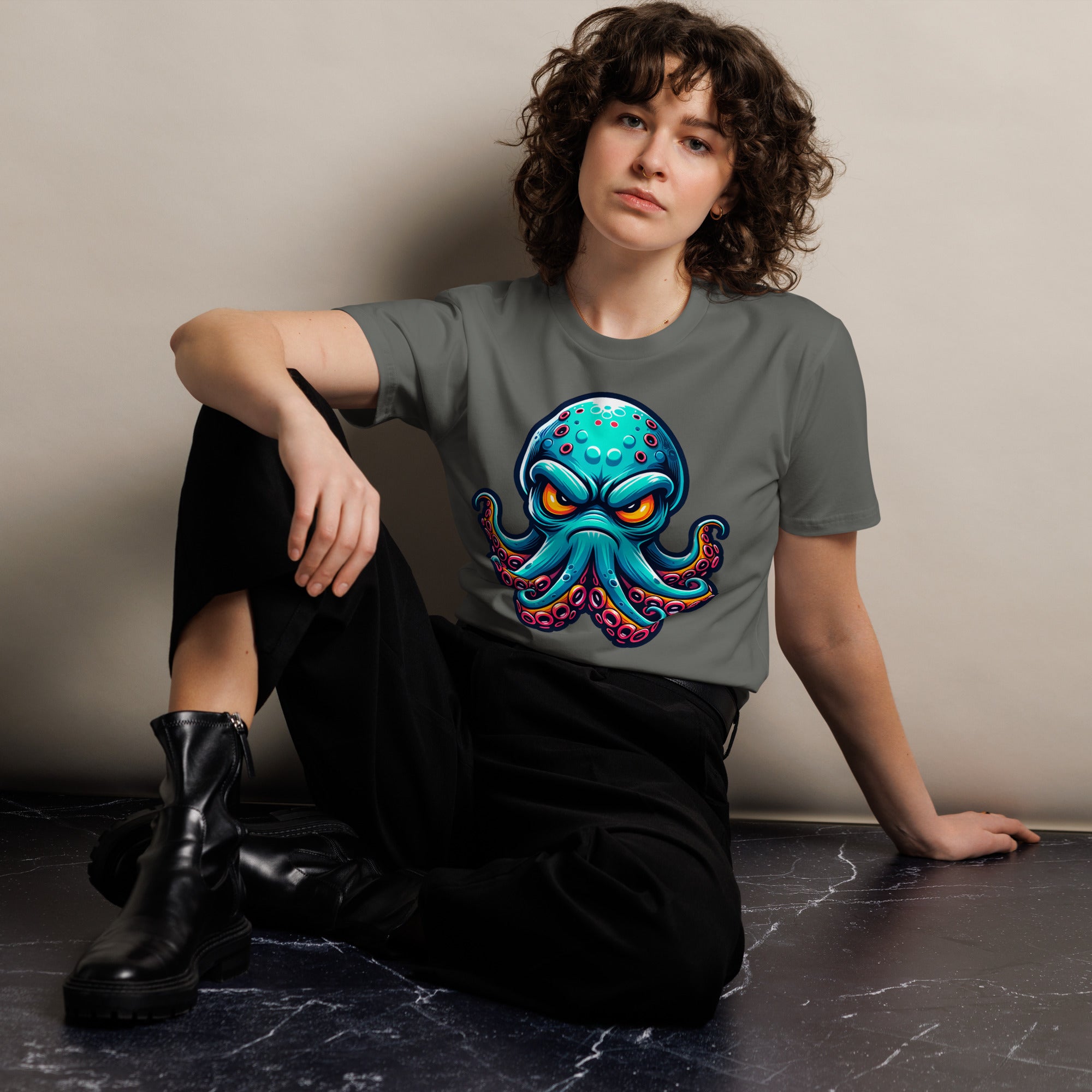 House of Bitey Bubba Bitey (tm) Attitude Octopus Unisex premium t-shirt