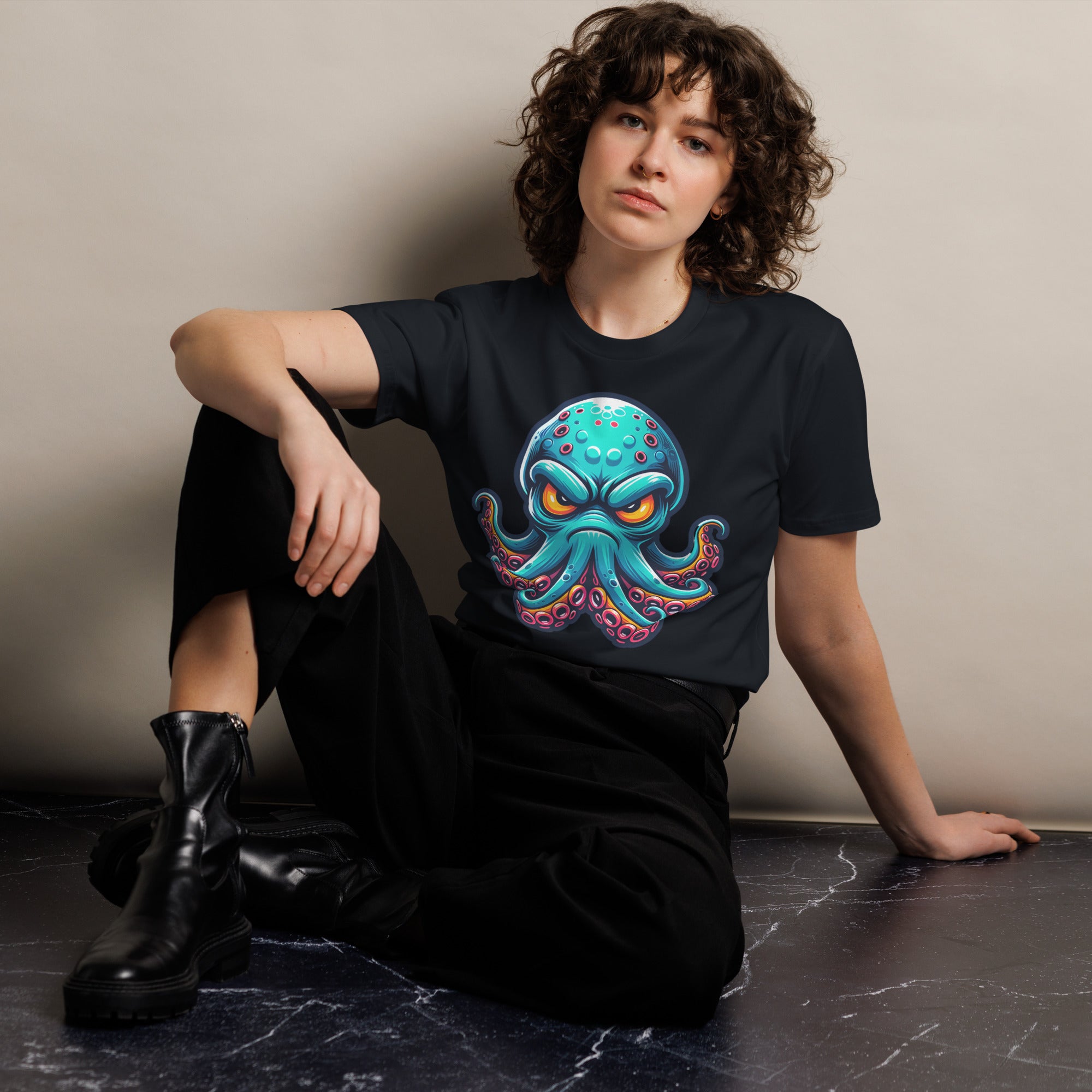 House of Bitey Bubba Bitey (tm) Attitude Octopus Unisex premium t-shirt