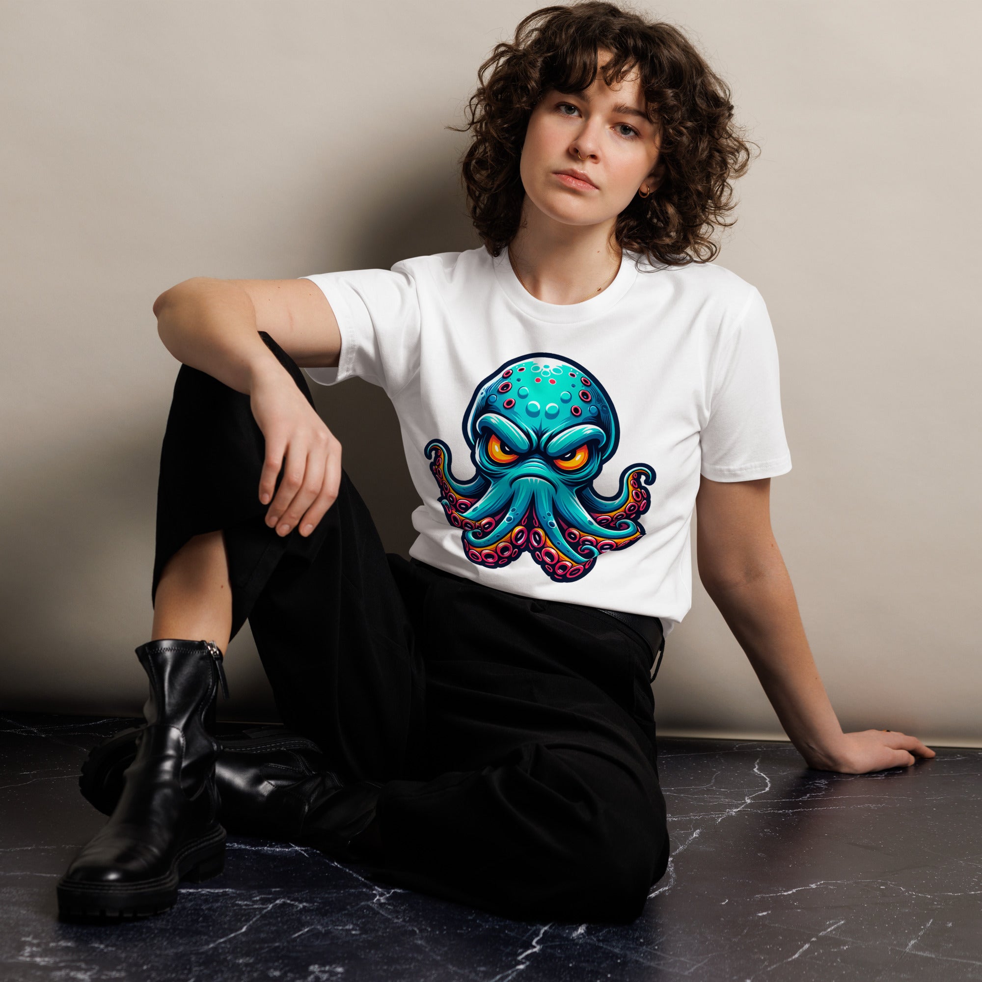 House of Bitey Bubba Bitey (tm) Attitude Octopus Unisex premium t-shirt