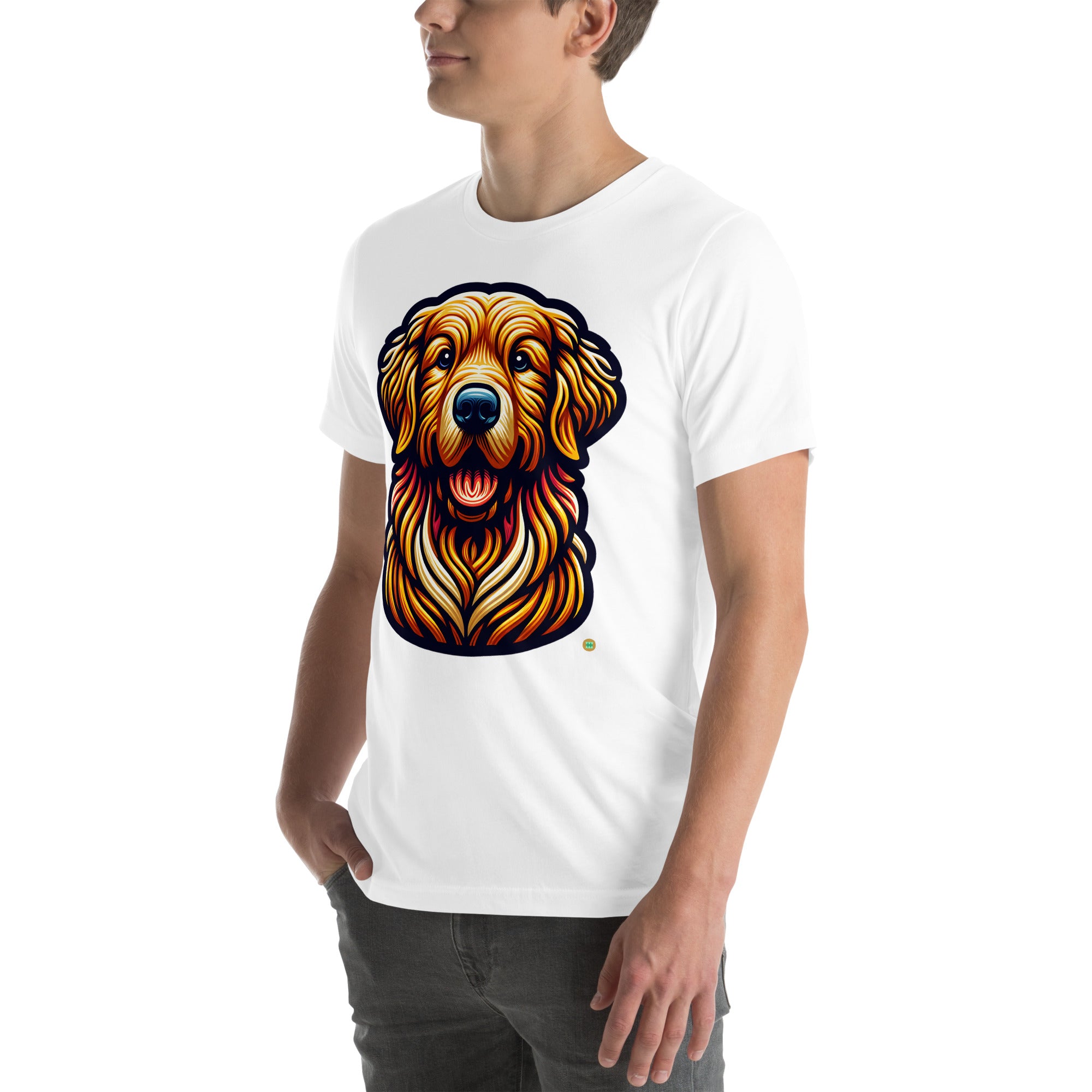 House of Bitey Bubba Bitey (tm) Golden Retriever unisex t-shirt