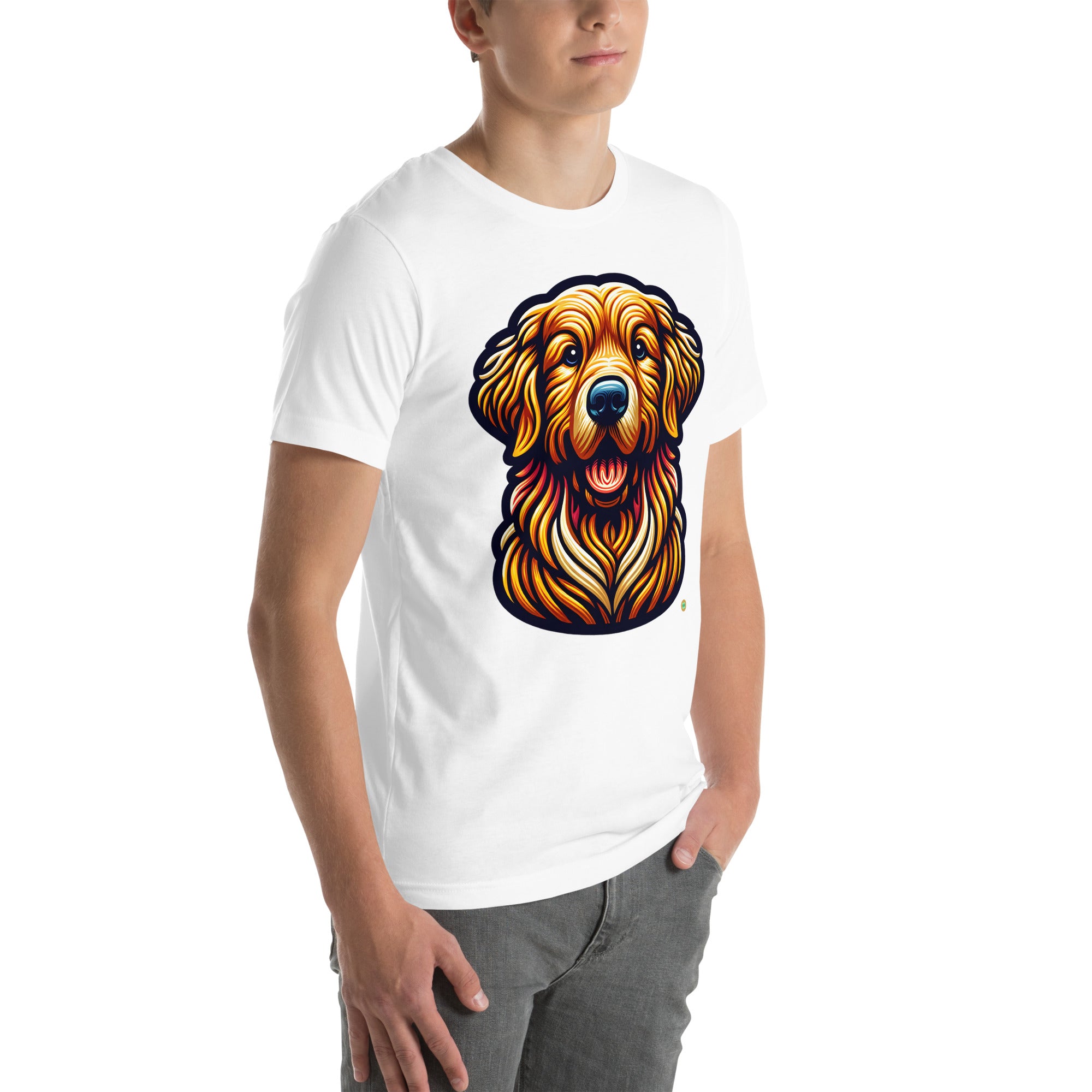 House of Bitey Bubba Bitey (tm) Golden Retriever unisex t-shirt